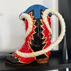 Colorful Cowboy Boot Teapot